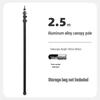 JunKaiWei Outdoor Lightweight Aluminum Tarp & Tent Pole