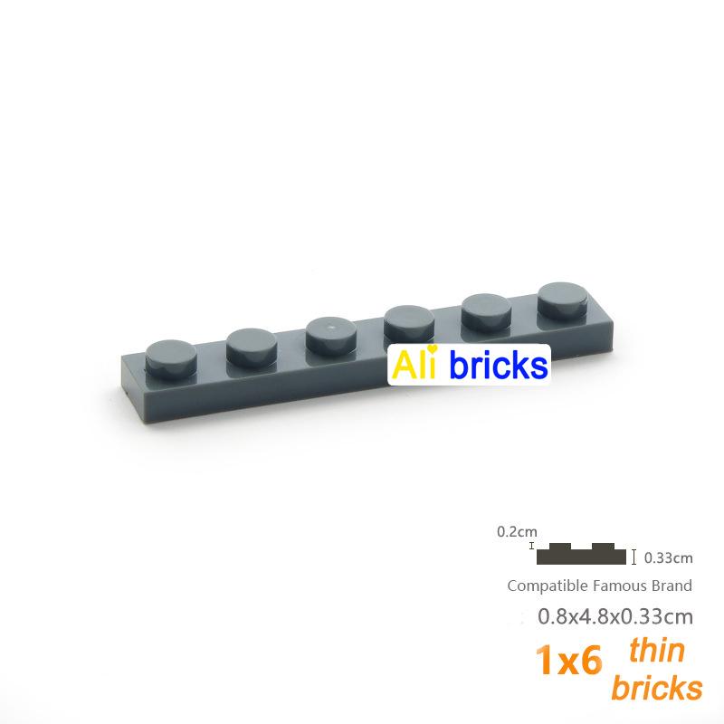 

30pcs/lot DIY Blocks Building Bricks Thin 1X6 Educational Assemblage Construction Toys for Children Size Compatible With Brand