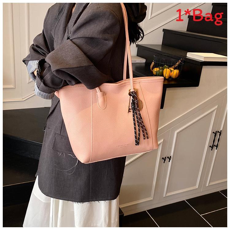 Borsa a Tote di Grande Capacità per Donna in Materiale PU con Chiusura Superiore a Zip per Uso Quotidiano