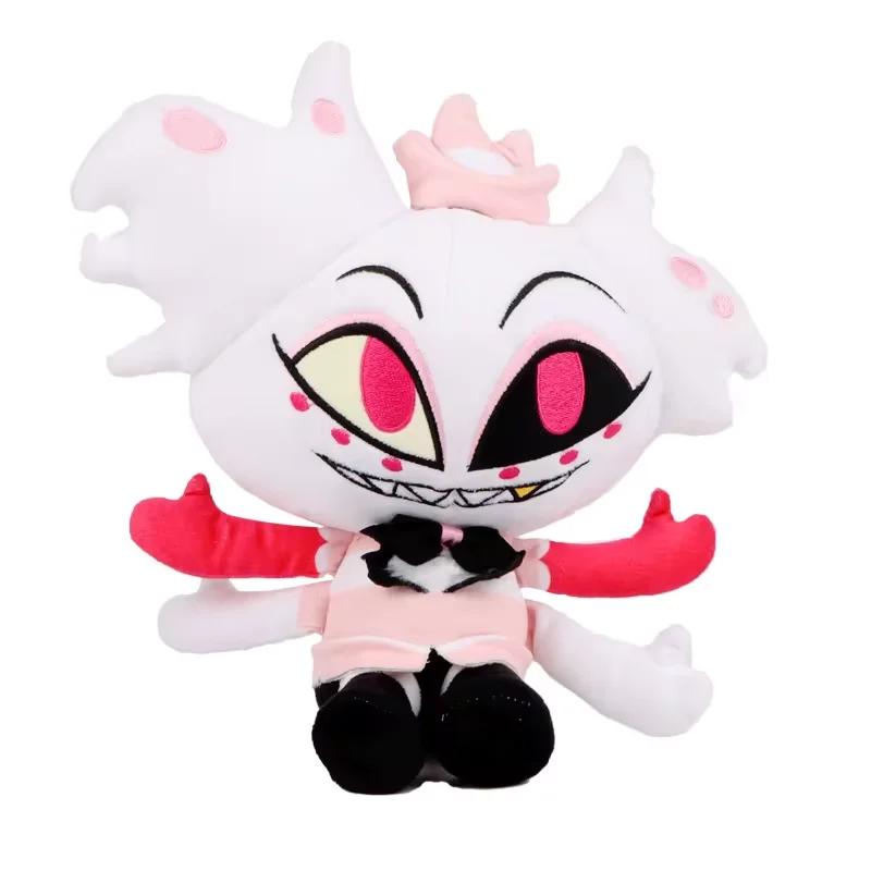 Peluche Chat Chaud Drôle Angel Dust Alastor TV Fans Collection Cadeau Mignon Coton Rembourré Poupée en Peluche Enfants pour Cadeau d'Anniversaire