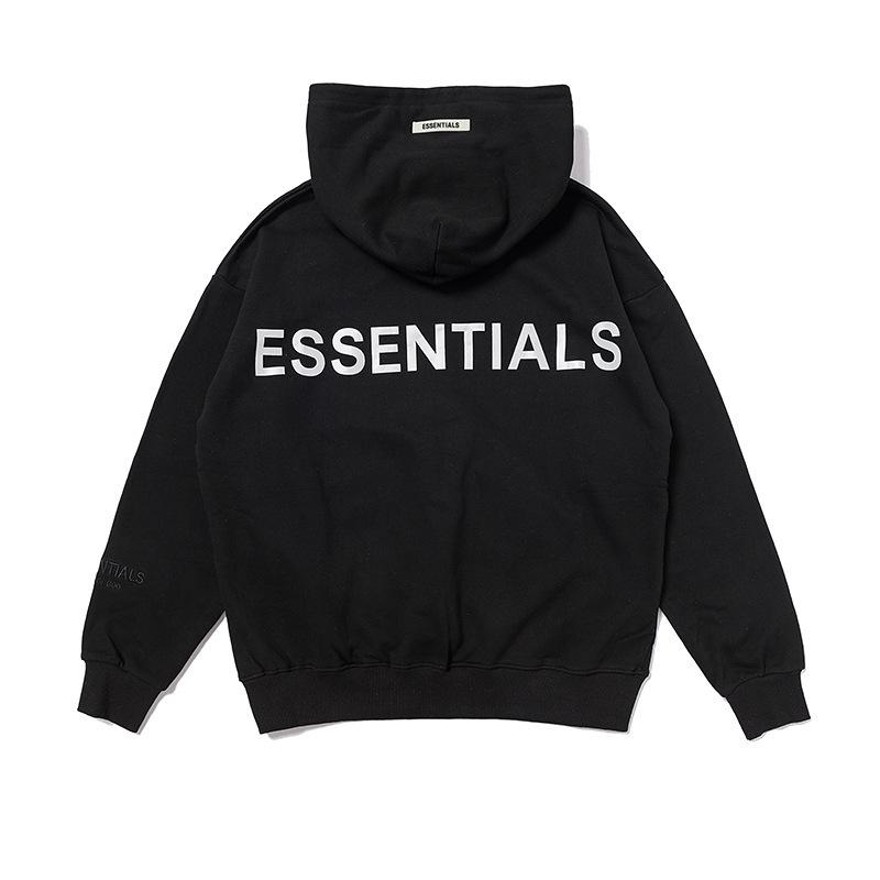 Giacca con cappuccio riflettente unisex FOG Essentials - Felpa sottile in spugna con doppia cucitura