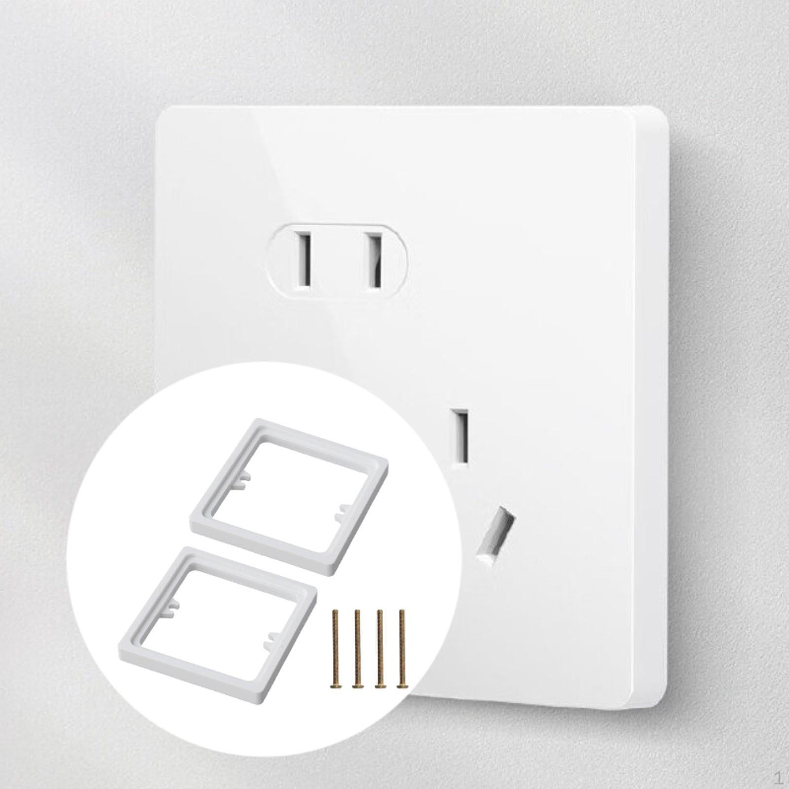 

2 шт. Одинарні розпірки для розеток Аксесуар для вимикачів, Легка установка, Підвищувальна накладка для кабельної коробки Стіна білий