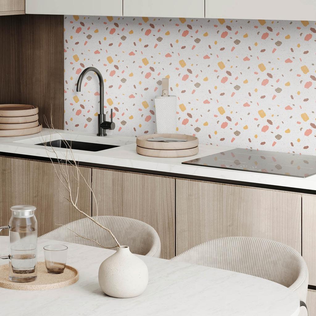 Self-Adhesive Vinyl Tiles for a Teenager's Room Abstract Pattern with Spots 20x20x20 cm