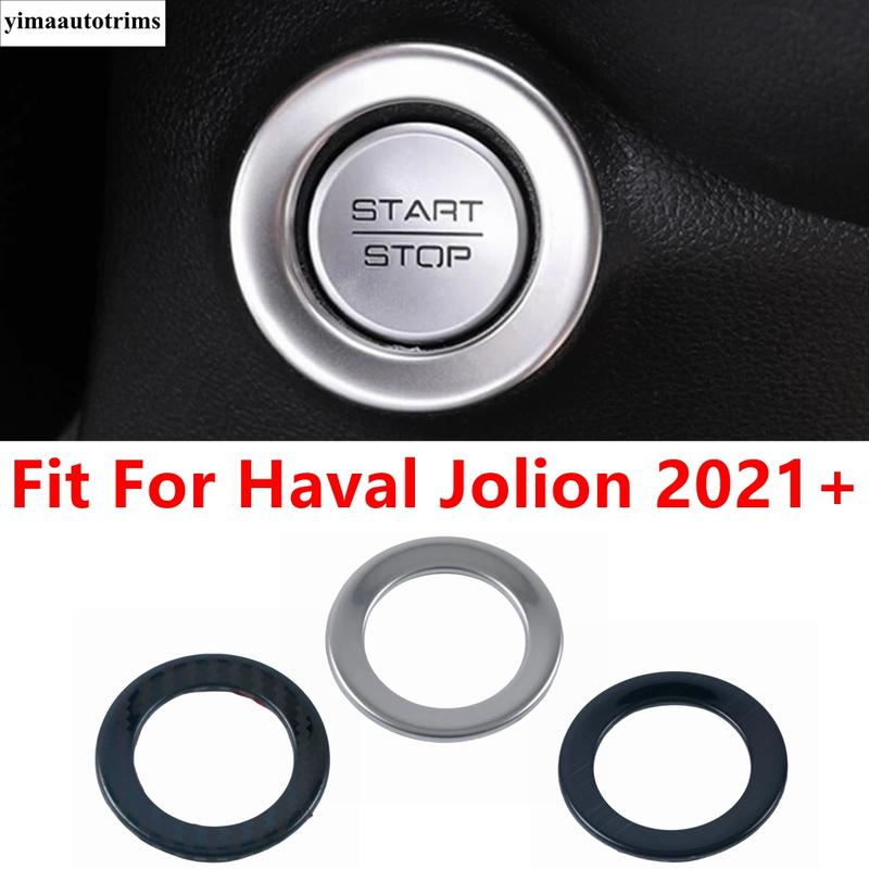 Interior Accessories For Haval Jolion - 2024 Car Ignition Device One-click Start Stop Button Decor Ring Cover Trim Stickers