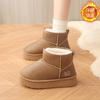 2025 snow boots women's new non-slip winter warm piled thickened classic short snow cotton boots women's cotton shoes