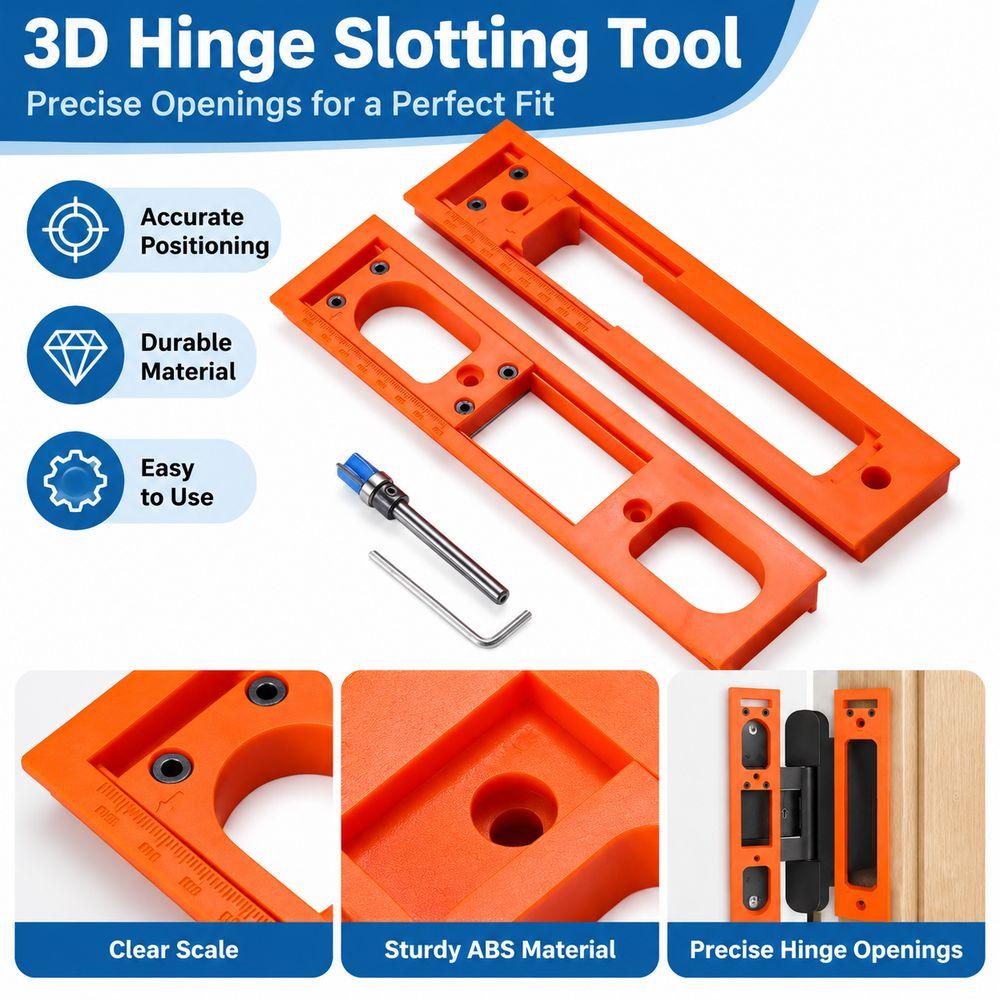 Invisible Hinge Slotting Template 3D Slotting Hinge Router Guide  Door Installation