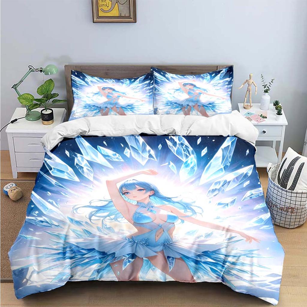Comforter Cartoon Kawaii Virtual Singer H-Hatsune-Miku Bedding Sets Bed Supplies Set Bed Comforter Set Bedding Set Gift