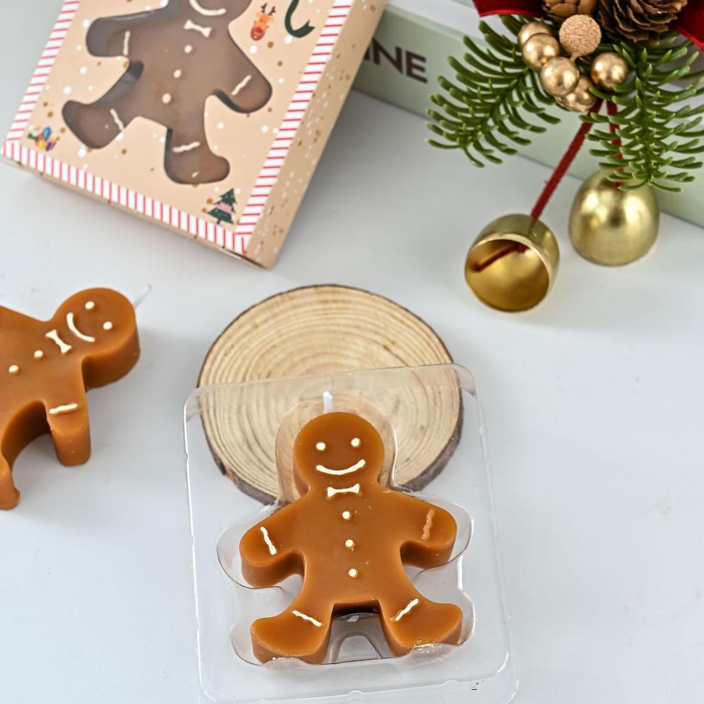 Gingerbread Man Christmas Gift Aroma Candle Gift Candle Fragrance Shape Wax Christmas Souvenir Fragrance