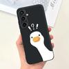 For Samsung A25 5G 2023 Case SM-A256B Cute Astronaut Duck Slim Soft Silicone Back Phone Cover For Samsung A55 A35 5G A356B Coque