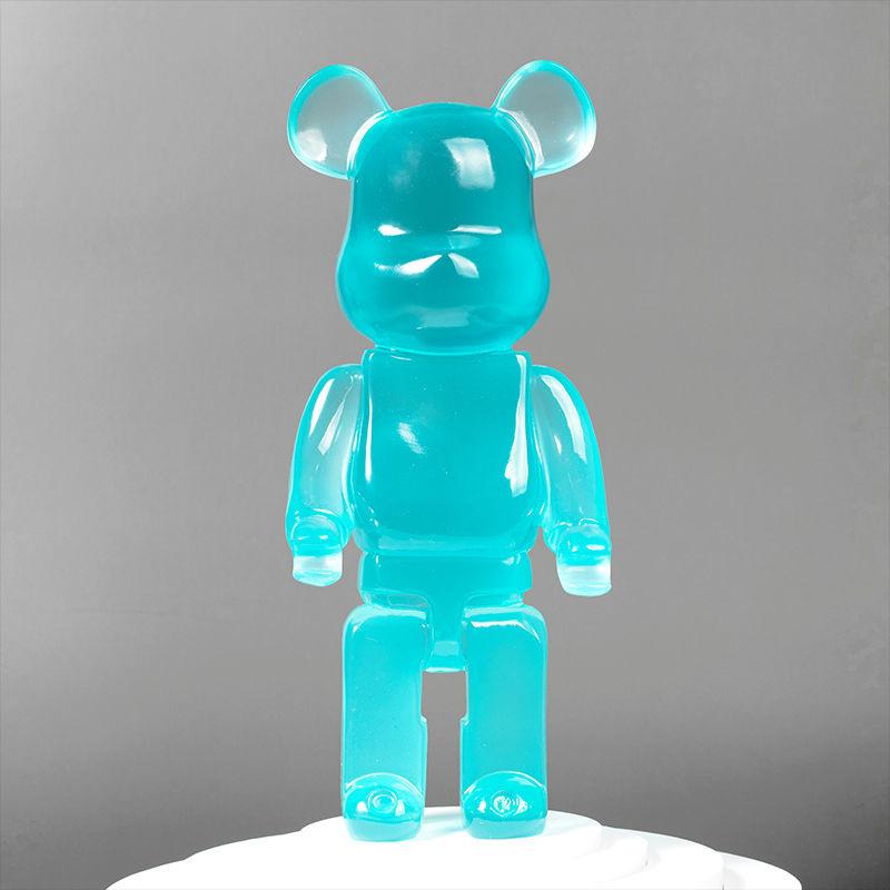 

Creative Ins Wind Transparent Violent Bear Sculpture Doll Handmade Ornaments Home Вітальня Декорація Ремесла Статуя Подарунок Height about 28cm