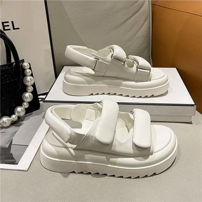 Fashion 2025 Casual Open-toe Women Sandals Non-slip Black Hook Loop Platform Sandals Shoe Female Summer Beach Shoes Sandalias De Mujer