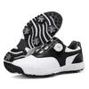 Mens Womens Golf Shoes Leather Sneakers Flat Walking Outdoor Professional Golf Shoes Big Size Black White
