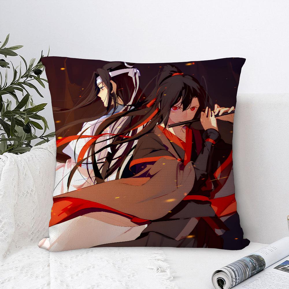 M-Mo Dao Zu Shi Anime Pillow Case Sofa Decorative Home Double-sided Print Plush Square Throw Pillow Covers Cushion Decor Cover