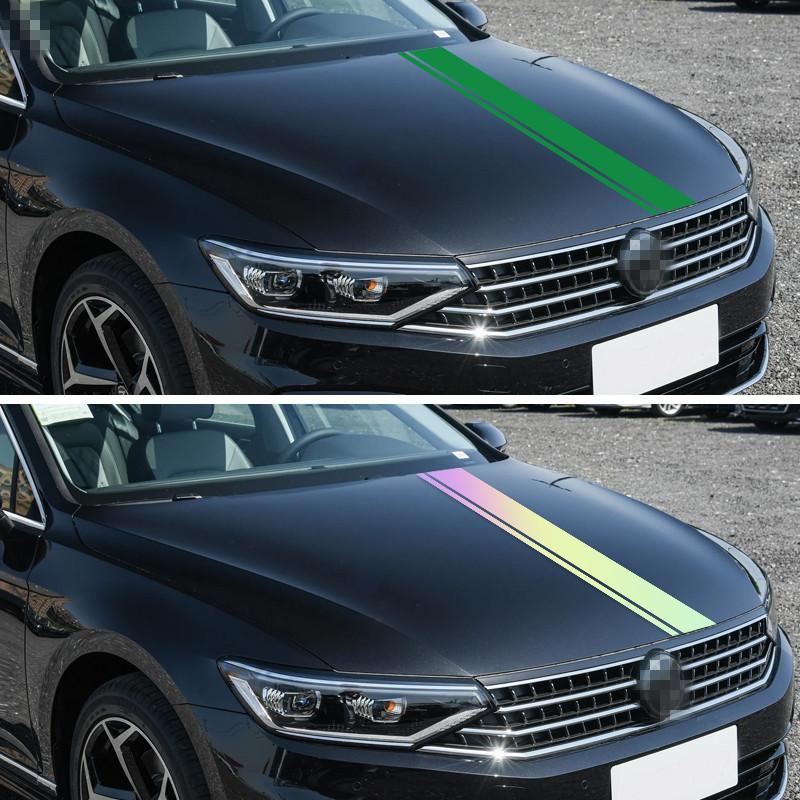 1PC High Quality Hood Car Stickers Personalized Stripe Stickers Car Modification Body Stickers Decorative Covering Film