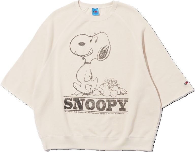 

Свитшот с коротким рукавом с коротким рукавом PEANUTS Snoopy SNOOPY Коллаборационная вещь Унисекс Snoopy [Fruit Loom] S/S