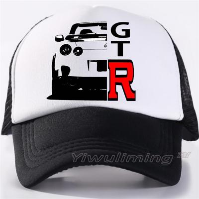 Custom Gtr Logo Print Mesh Trucker Cap Unisex Cap Casual Plain Baseball Cap Adjustable Snapback Hats For Women Men Trucker Cap