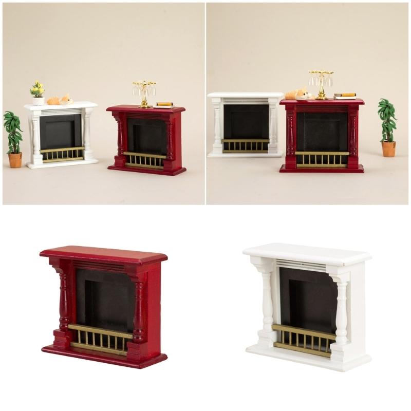 Educational Doll House Fireplaces Miniatures Zakka Toy Pretend Play Realistic Model Fireplaces Model Mini Size