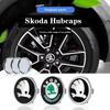 4Pcs 60/68MM Wheel Center Hub Caps Sticker Tire Rim Cover For Skoda Octavia Rapid Kodiaq Karoq Fabia Kamiq Superb Derivative
