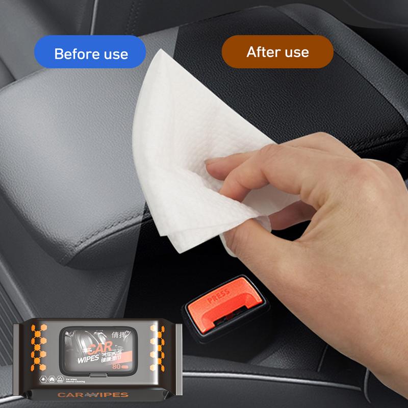 Car Interior Cleaning Wipes Multi-functional Car Dashboard Seat Leather Nursing Brightening Wipes Car Accessories Wet Wipes