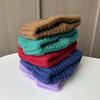 Autumn and Winter Cloth Label Ins Candy-colored Knitted Hat Children's Versatile Thickened Warm and Cold Ear Protective Wool Hat