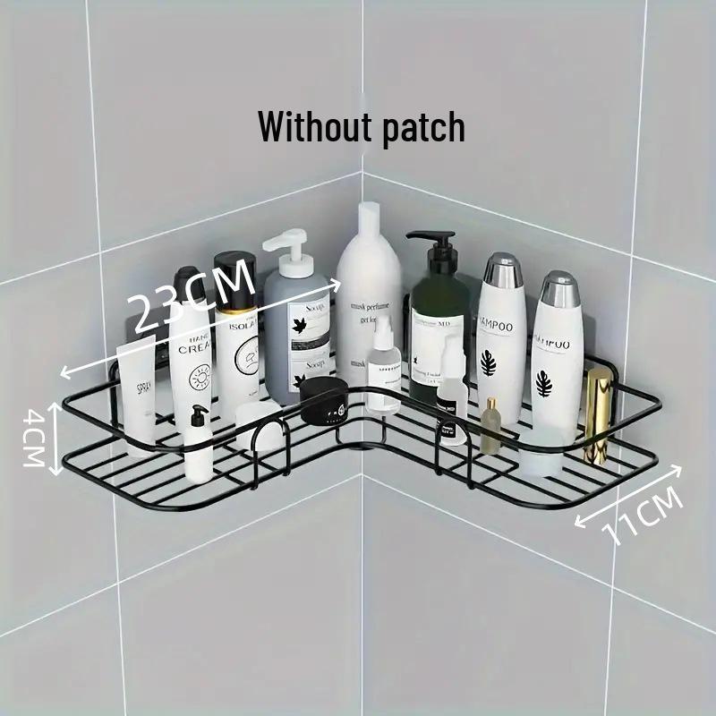 Punch-Free Wall-Mounted Bathroom and Kitchen Storage Shelf