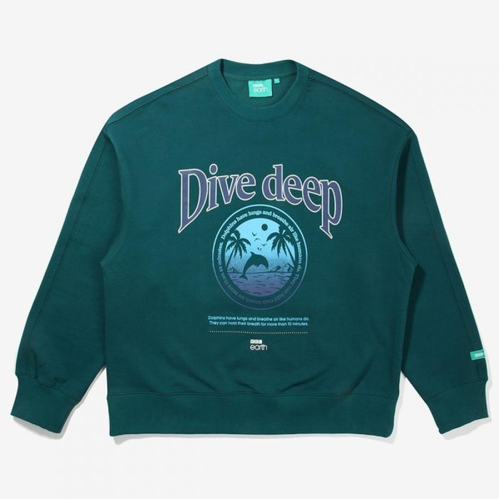 Bibbcias Sweatshirt Green Dive Deep painted/90