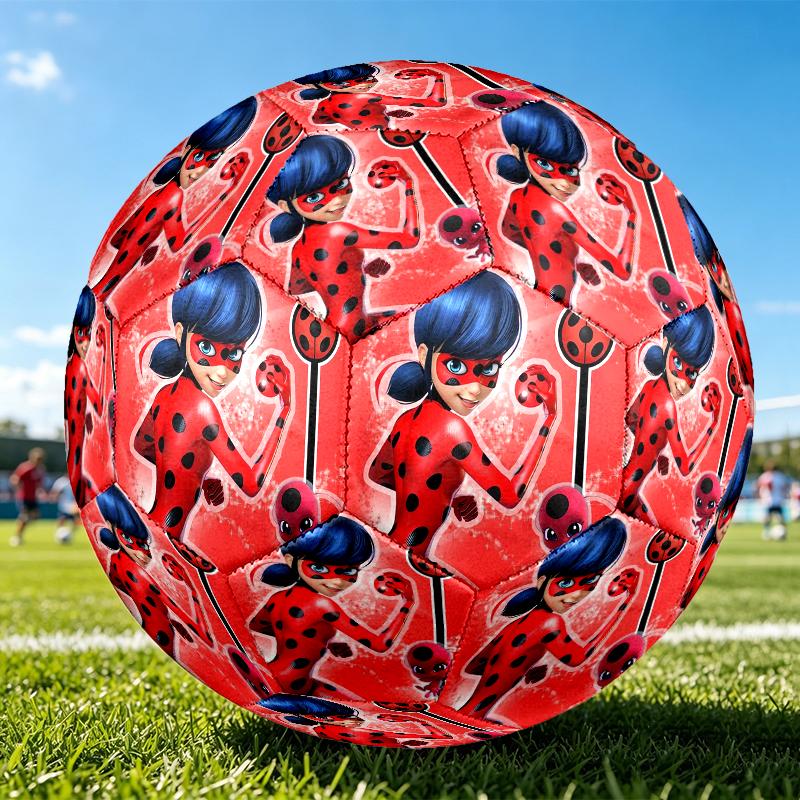 1pc Ladybug Pattern Standard Size 5 Soccer Ball, Gentle on the Feet, Designed Specifically for Matches and Training Football