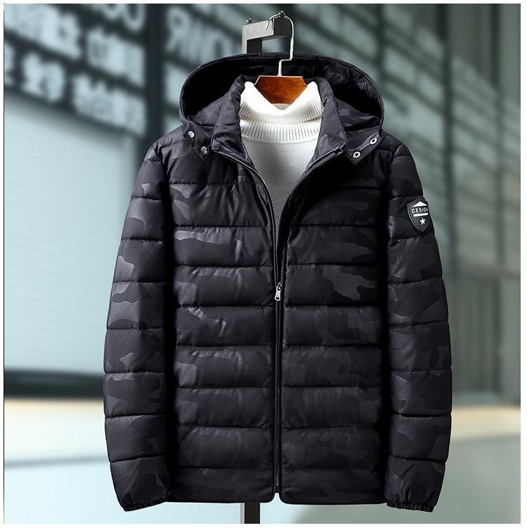 

380 Jin Plus Size Men s Camouflage Cotton Jacket - Autumn/Winter Trendy Large Coat for Big & Tall Sizes 5XL [180-200 Jin]