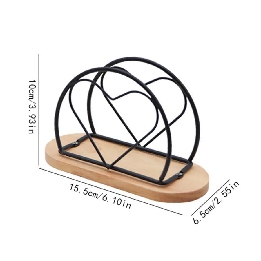 Serviettenhalter, Servietten-Organizer für die Arbeitsplatte, Papierspender für den Schreibtisch mit Holzsockel, für Restaurants, Cocktail-Cookouts, Bar-Dekor