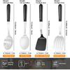 Stainless Steel Cooking Utensils Set, 4-piece Kitchen Utensil Set with PP Handles, Dishwasher Safe, Non-Stick and Heat Resistant, Spoons, Spatula for