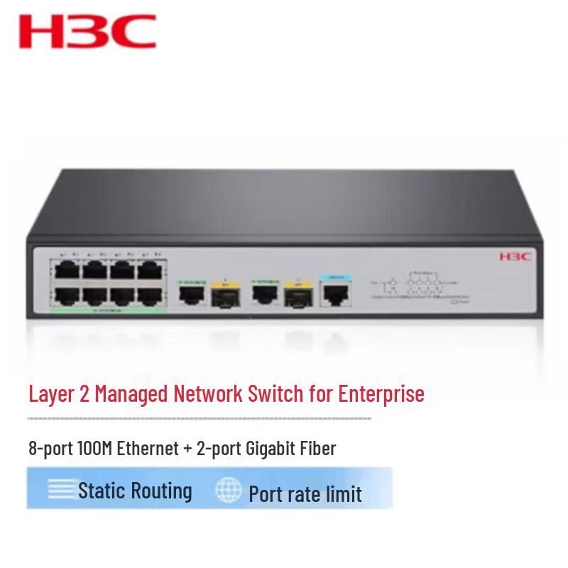 

H3C S2610V2 8-Port Managed Layer 2 Enterprise Network Switch