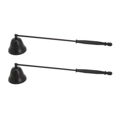 2pcs Black Candle Extinguisher Long Handle Candle Snuffer Slip Resistant Candle Wick Snuffer