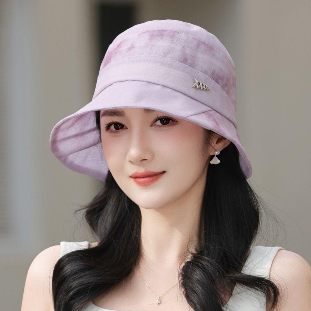 Fashion Casual Sunscreen Hat Breathable Uv Protection Bucket Hat Elegant Fisherman Hat Women