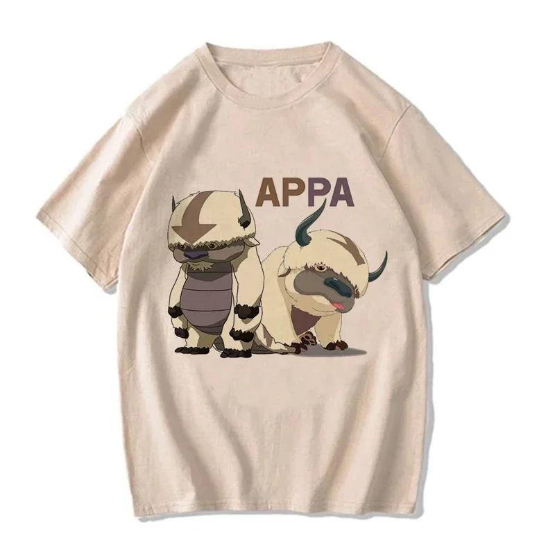 Avatar The Last Airbender Tee Shirt Appa Yip Harajuku EU Size Tshirt Fashion Mange T-shirt Y2k Streetwear Hip Hop Vintage Tops