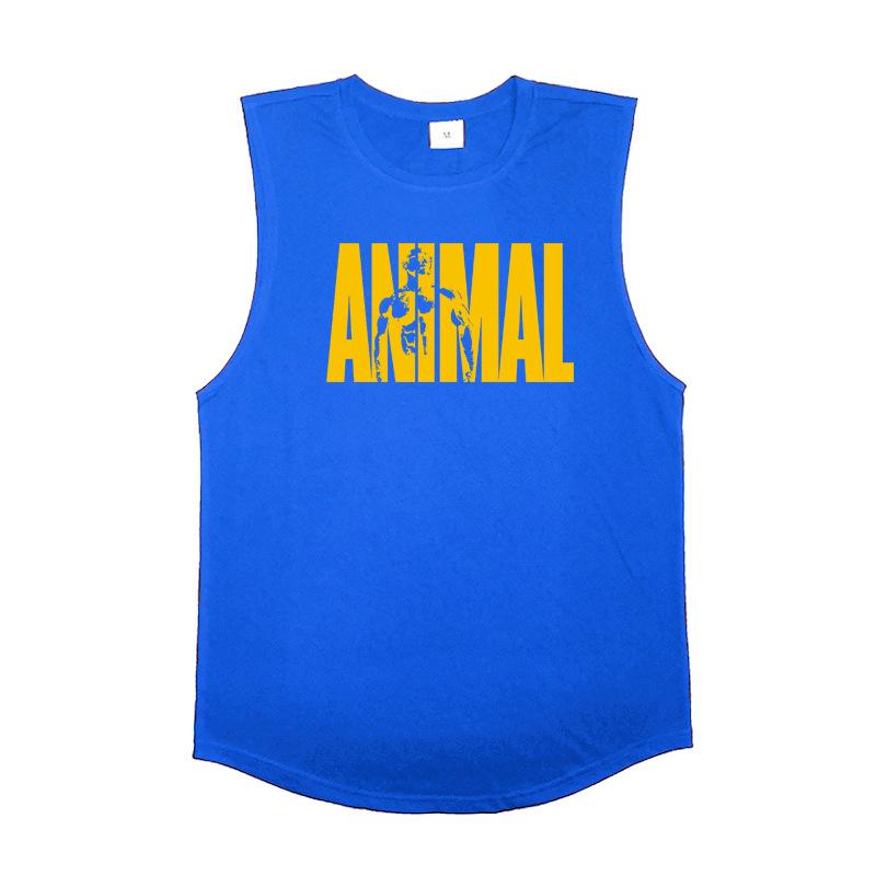 Nowa sportowa kamizelka męska luźna letnia czysta bawełna fitness i kulturystyka szybkoschnąca bez rękawów biała koszulka bazowa bez rękawów T-shirt