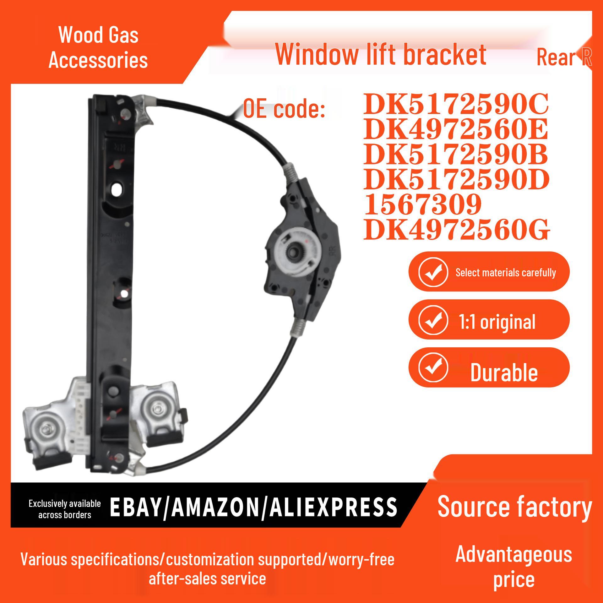 Model DK5172590C Compatible with Ford Fiesta Rear Window Regulator Bracket Pokess