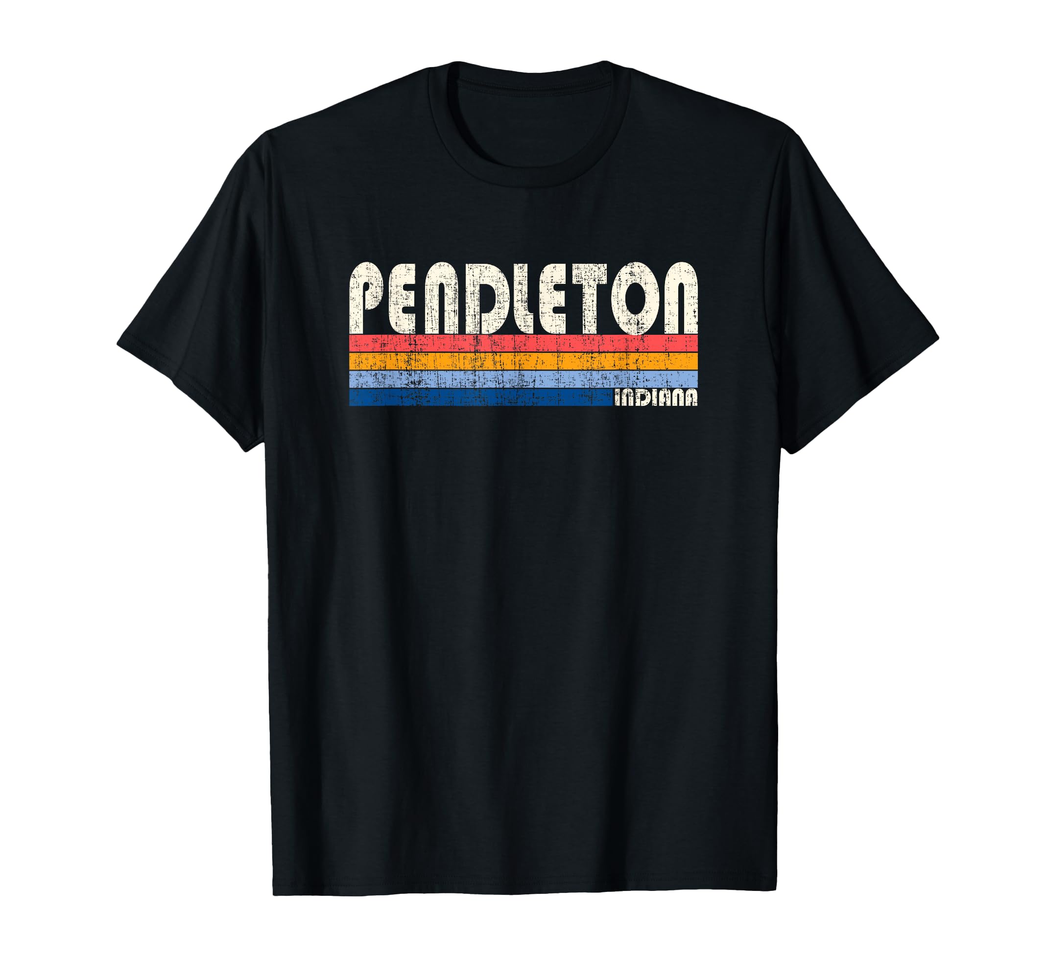 

Vintage Retro 70s 80s Style Hometown Pendleton, Indiana T-Shirt