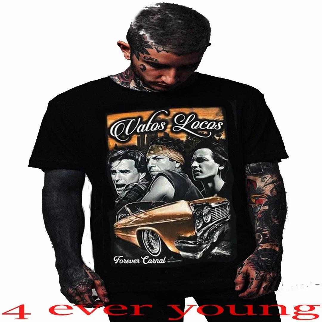 VATOS LOCOS FOREVER CARNAL BLACK T-Shirt ROCK PUNK ROCK T-Shirt M