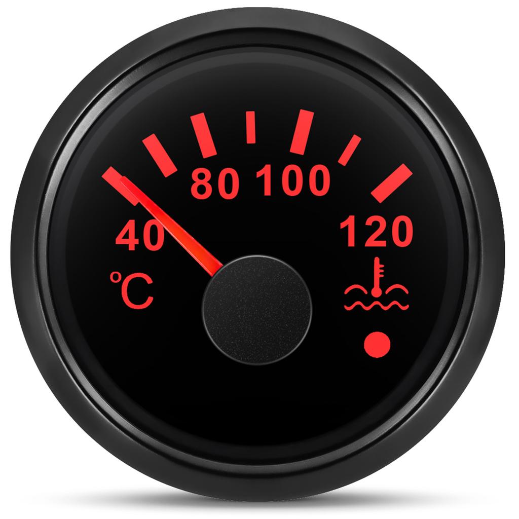 HD 2'' 52MM Wassertemperaturanzeige 12V /24V Fahrzeug Wassertemperaturanzeige für Boot Marine Auto Motorrad Sensoradapter 26-40MM