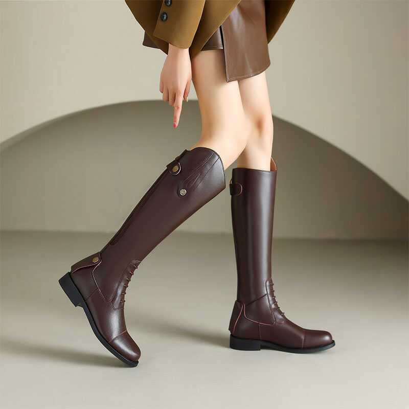 

Non-slip knight boots but knee boots New British style tall equestrian boots boots in autumn and winter 2025 Long boots 41