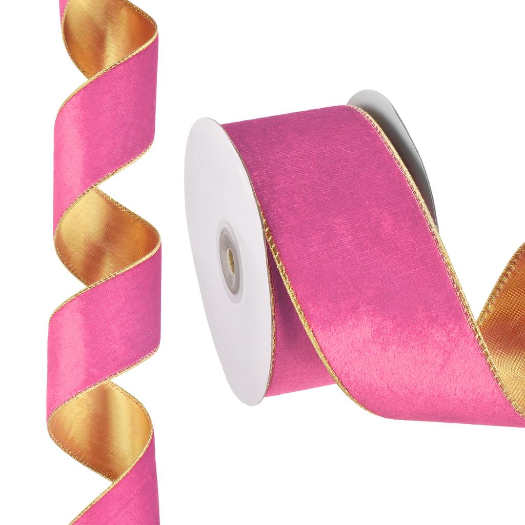 Velvet Ribbons Gift Wrapping Ribbon Christmas Ribbon for Craft Birthday Wedding Festival Holiday Decoration 10 Yards X 2.5"