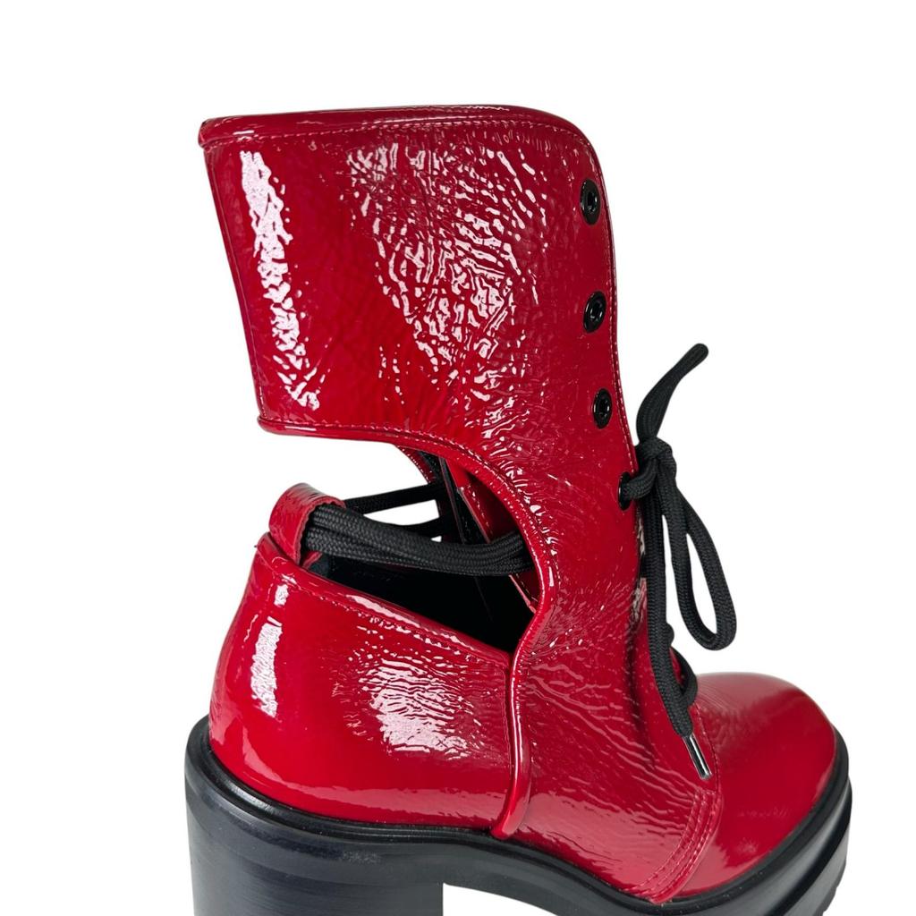 AGL (39) Women Lace up Boots Red Model D262512