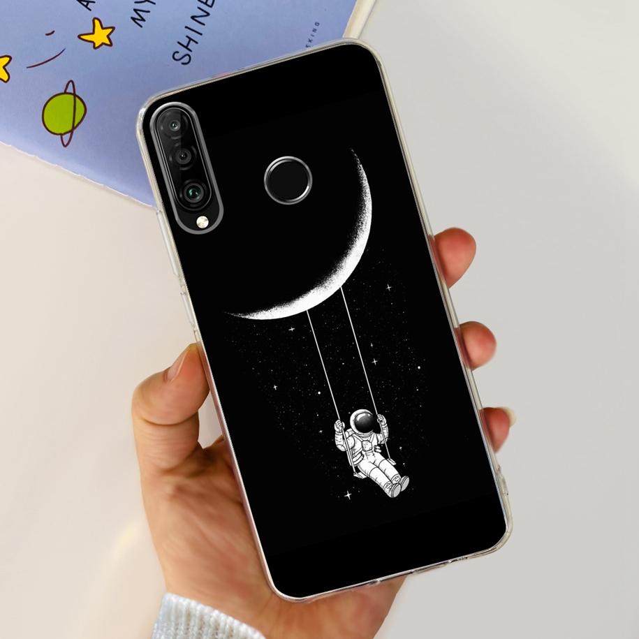For Huawei P30 Lite Case 2020 Fashion Flower Bumper Soft Silicone Clear Cover For Huawei P30 Lite Pro Fundas P 30 P30Lite Hoesje