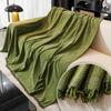 Chenille Protector Sofa Covers Green Sofa Slipcover Couch Cover Living Room Pet Soft with Tassel Washable Throw Blanket Stylish