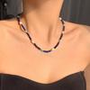 New Arrival Trendy 100% Natural Freshwater Pearl & Lazurite Stone 14K Gold Filled Female Beads Chain Necklace  For Women