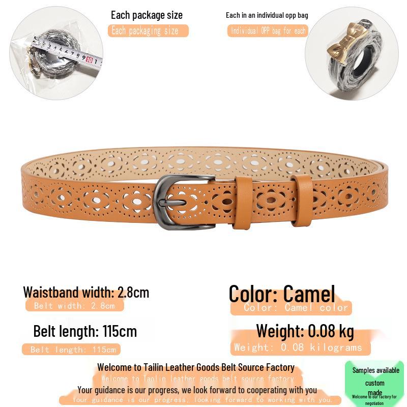 Damen-Kunstleder Ausgeschnittener Taillengürtel - Lässig, Vielseitig, Dekoratives Modeaccessoire mit Dornschließe