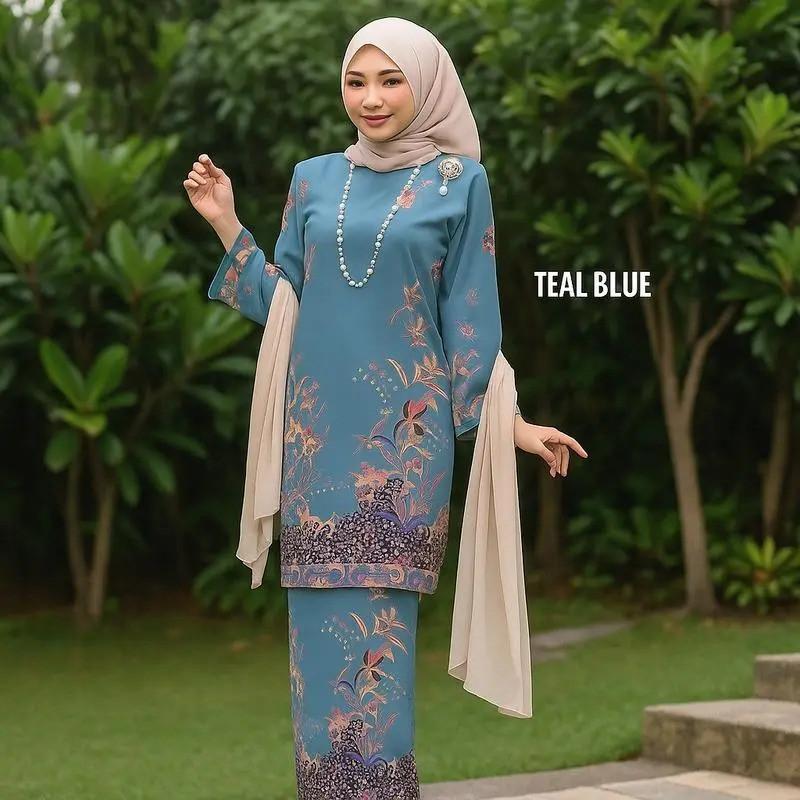 New! Exclusive Batik Kurung XS-4XL Raya 2026 Modern Style Muslimah Blouses for Family Gatherings and Daily Celebrations