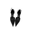 2025 spring new pointed thin heel high heel European and American fashion bag head women's shoes