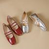 Fashion Double Belt Strap Flats Mary Janes Woman Lolita Shoes Spring Ballets Ladies Shallow Loafers Barefoot Mocasines Femme Bride Shoes
