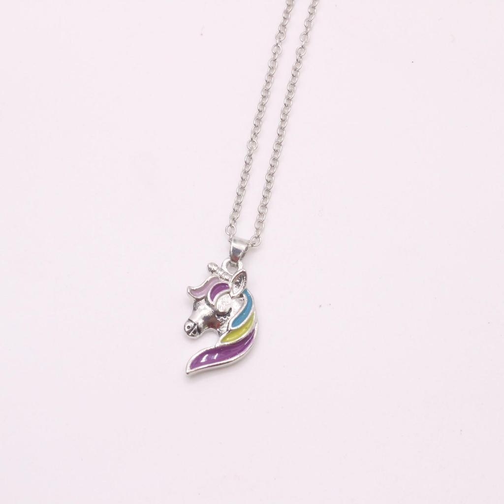 Colorful Unicorn Necklace and Earring Set